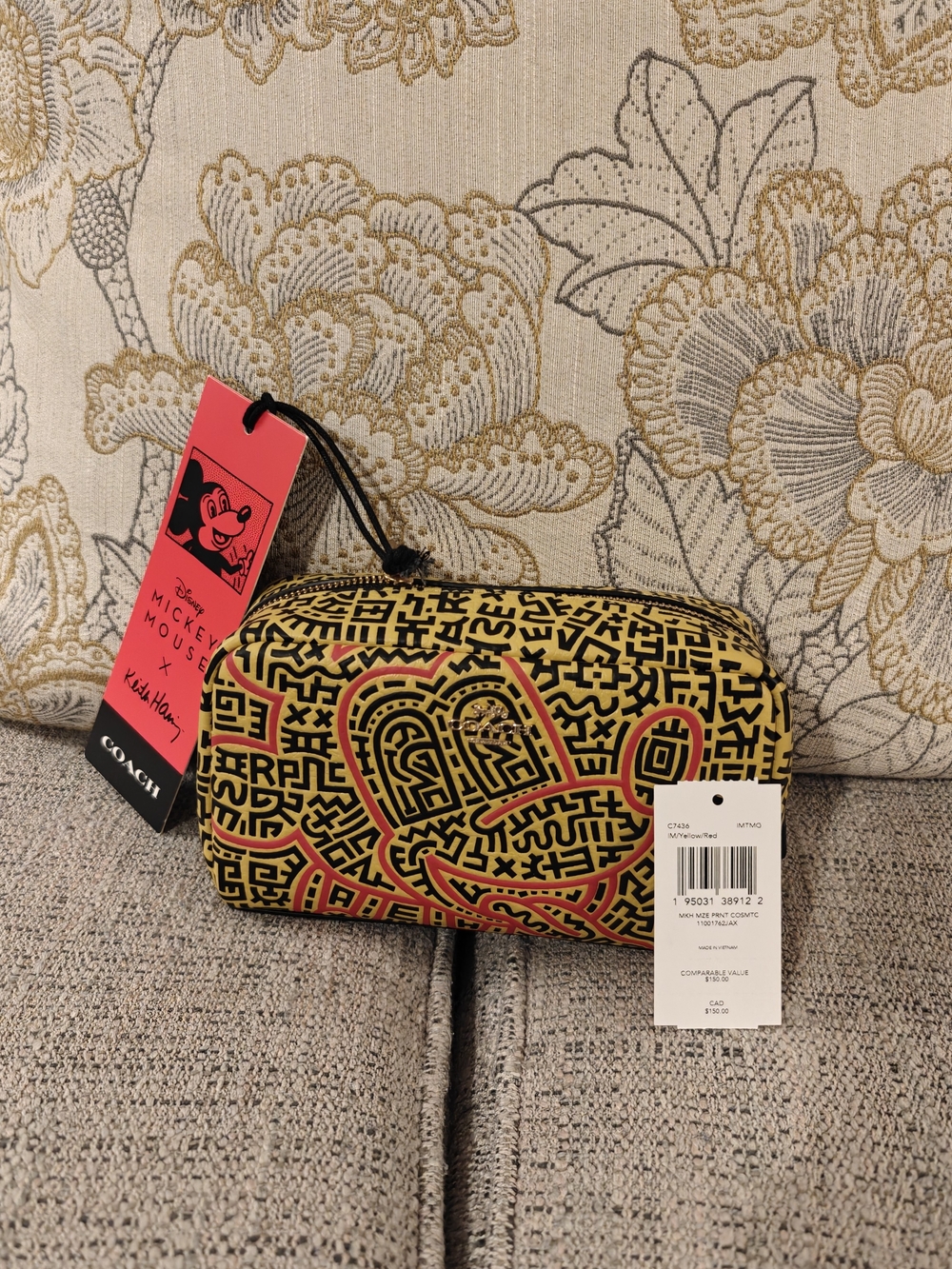 Coach x Disney Keith Haring Mickey Cosmetic Pouch